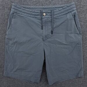 Lululemon Shorts Mens 32 Fog Horn Green Carry On 11" Drawstring Pockets Stretch*